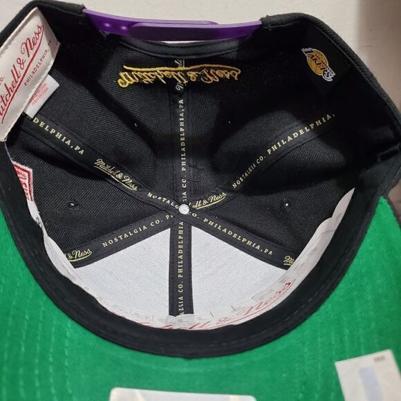 LA Lakers Draft 1996 Shadow Mitchell & Ness Hat Snapback Cap Kobe Bryant NWT - Picture 6 of 11